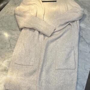 Stars Above Cozy Open Front Cardigan Sweater M/L Cream